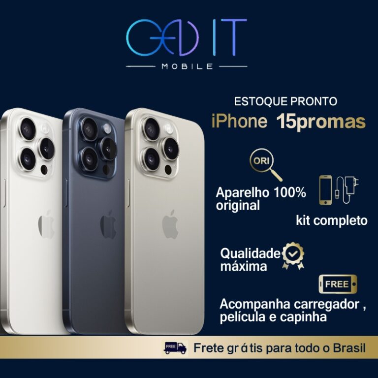 Celular iPhone 15 Pro e Pro Max 128gb e 256gb 5g O