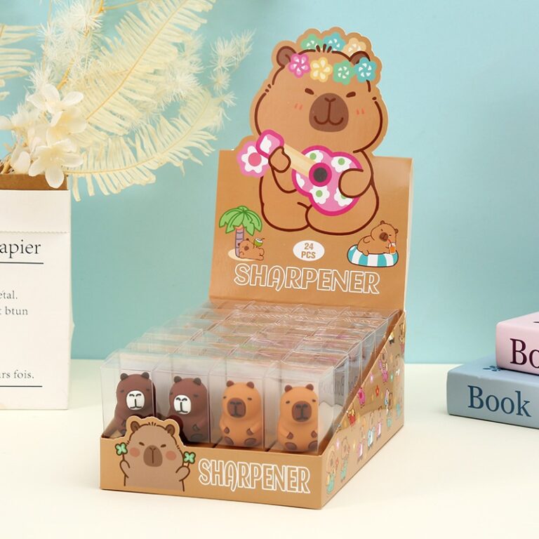 Kit 2 Peças Apontador Silicone Fofo  Capivara, Ku