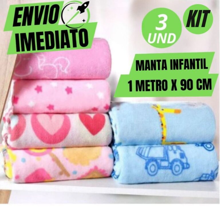 Kit C 1/2/3 Manta De bebê Cobertor Do Bebe Mantin