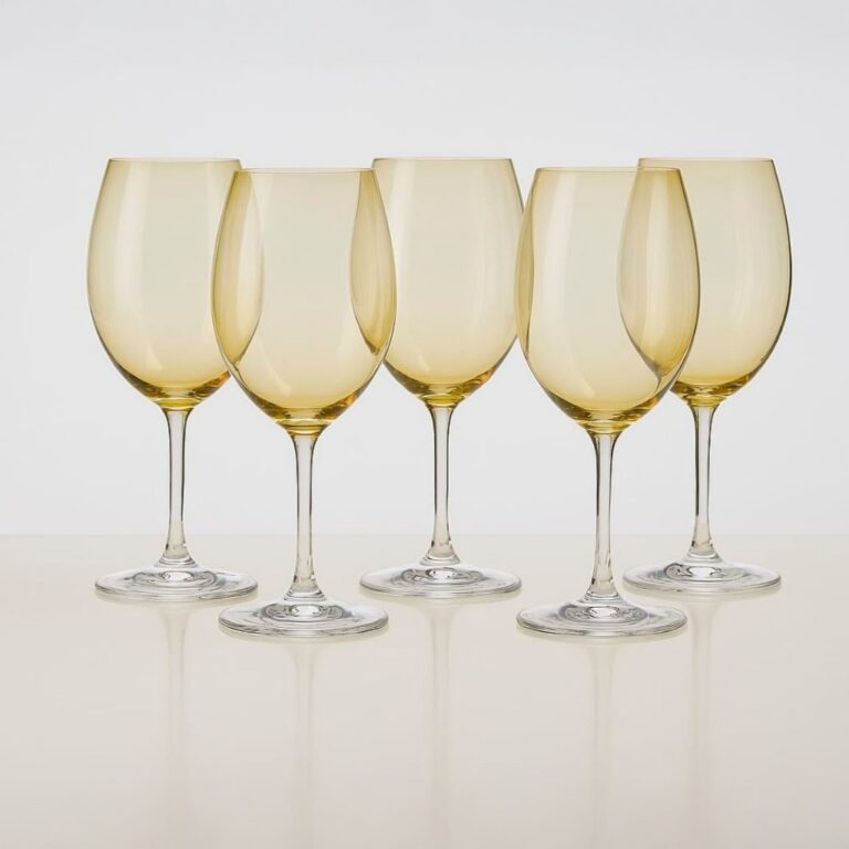 Jogo 6 Taças Cristal Coloridas 450ml Para Água e