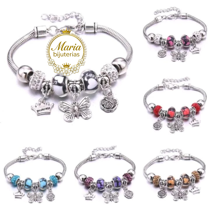 Kit 4  PULSEIRA   ESTILO DE BERLOQUES COM PEDRAS D