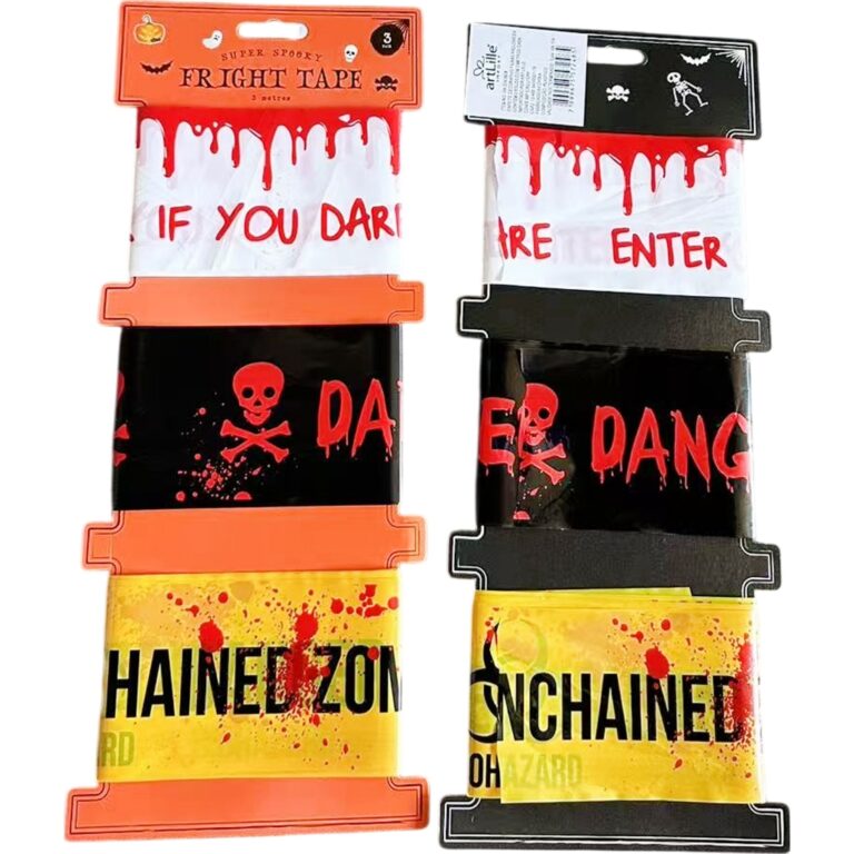 3 Fita Isolamento Crime Faixa Segurança Halloween