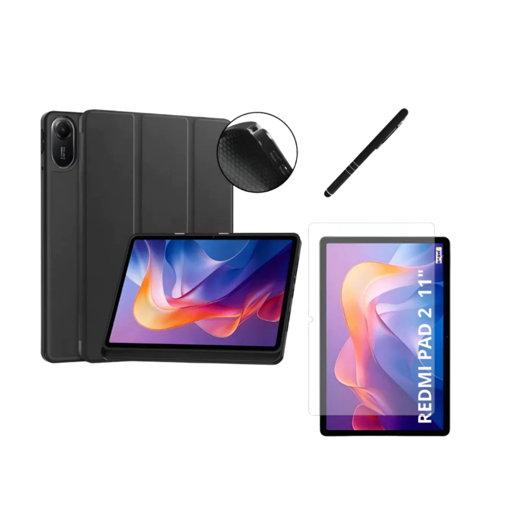 Kit Completo Capa Case Tablet Para Xiaomi Redmi Pad 2 2025 + Película + Caneta