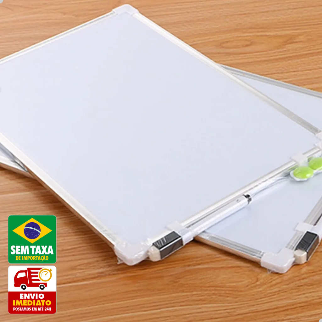 Magnética Lousa Quadro Branco Multiuso Caneta e Apagador 20×30 25×35 30×40 35×50 CM