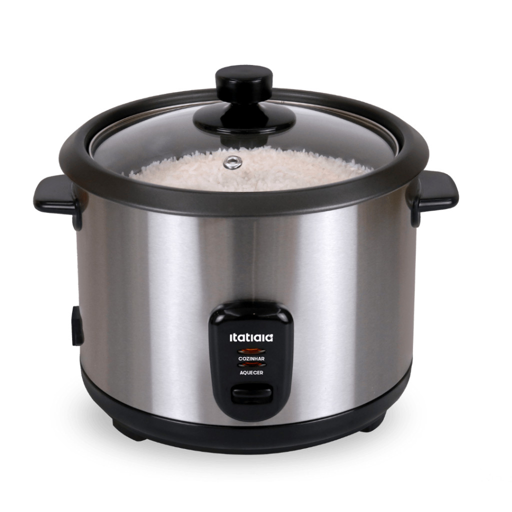 Panela de Arroz Elétrica Itatiaia 127V e 220V 8 Xícaras Midi Inox Antiaderente