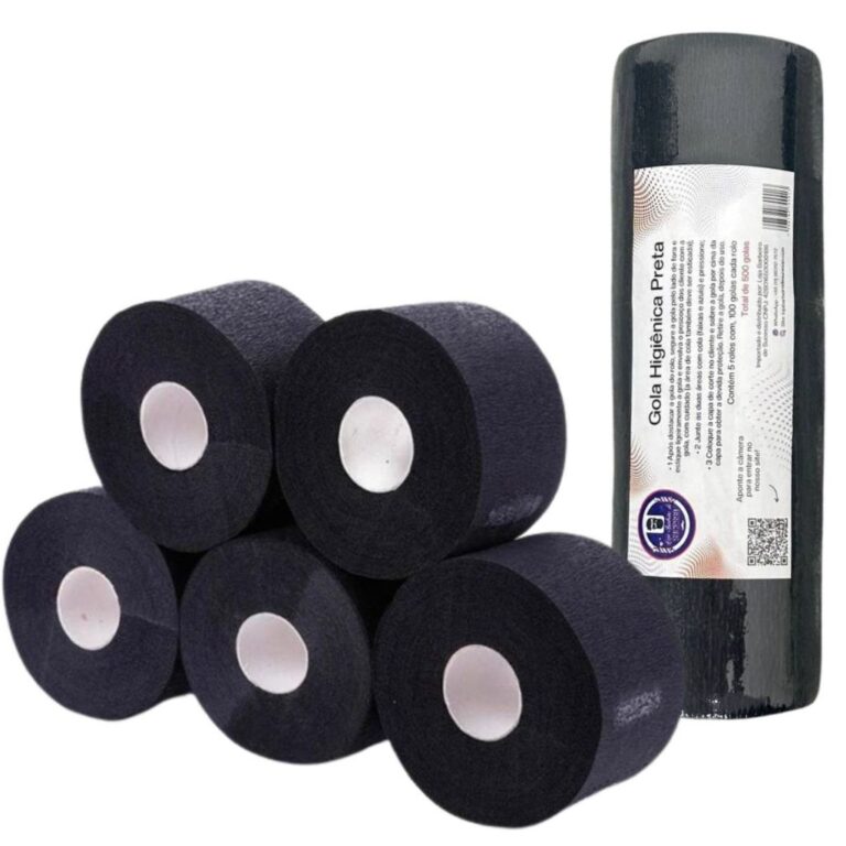Kit 5 Gola Higiênica PRETA Atacado Barbearia Ofer