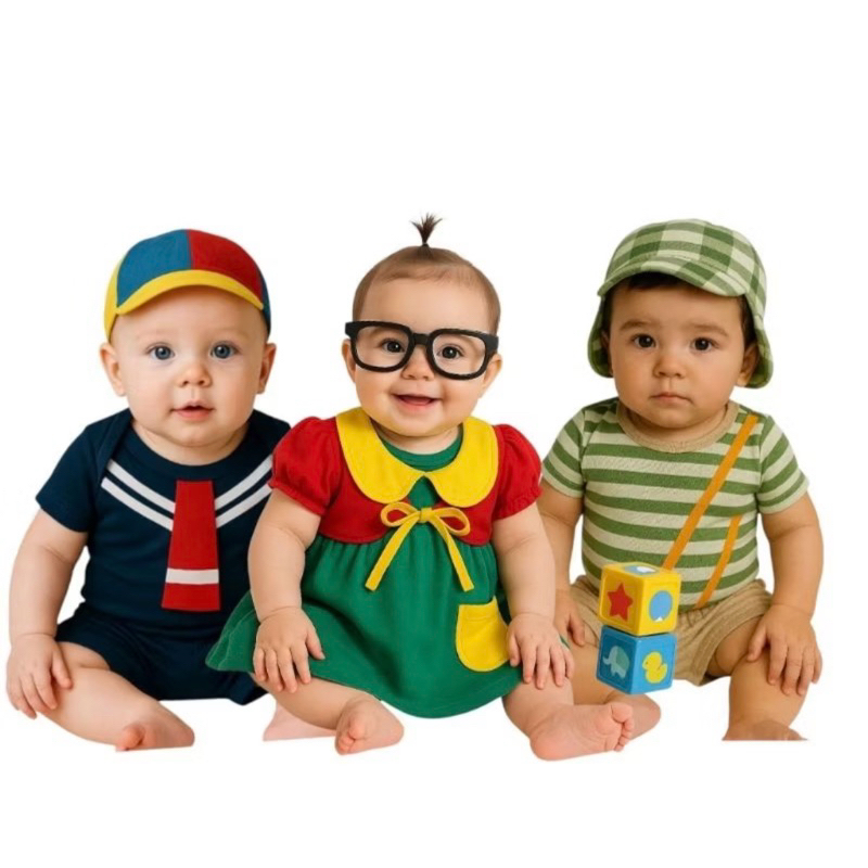 CHAVES, KIKO, CHIQUINHA FANTASIA  MESVERSÁRIO CHAVES, KIKO, CHIQUINHA FESTA DE MÊS INFANTIL, ROUPA D