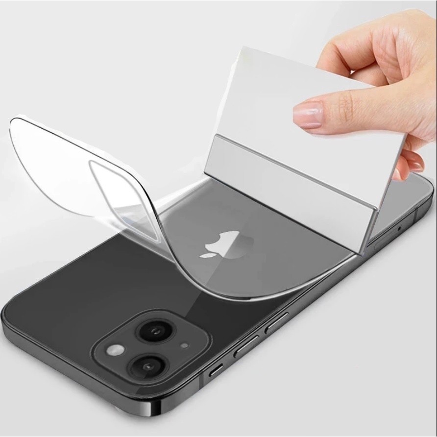 Película Traseira Cerâmica Gel 3D/9D Flexível para iPhone 6 ao 16 Pro Max Alta Proteção