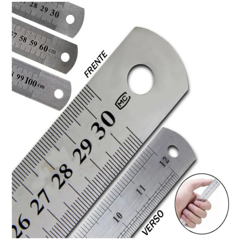 Regua de aço resistente 30cm / 60cm