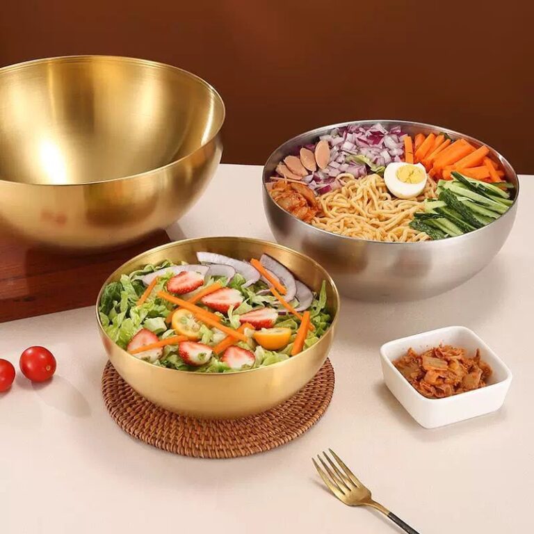 Tigela Bowl Aço Inox Dourado 15cm,20cm,24cm,28cm 