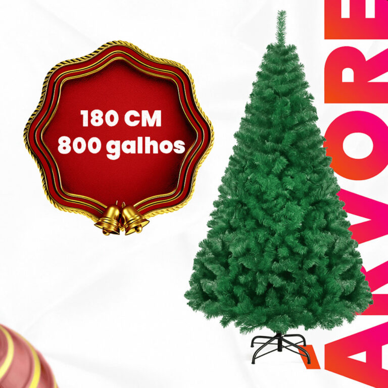 Árvore de Natal 1,80 Metros 800 Galhos Pinheiro V