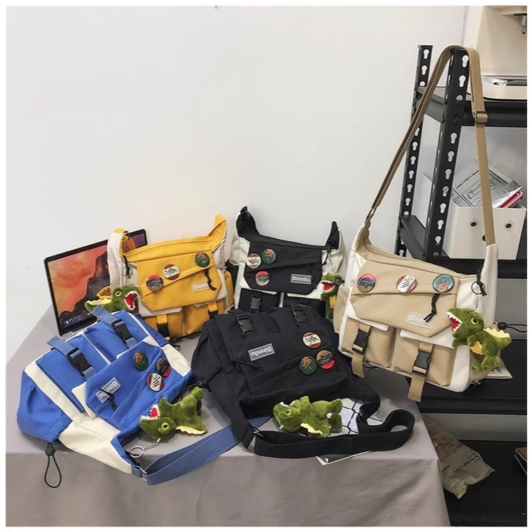 Bolsa Transversal de Lona de Grande Capacidade Uni