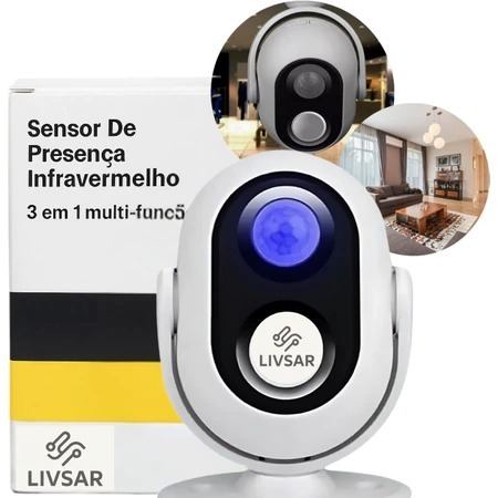 3 em 1 Sensor de Presença Para Lojas Alarme E Anu