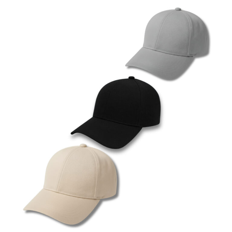 Kit 3 Bonés Liso Básico Adulto Aba Curva Masculi