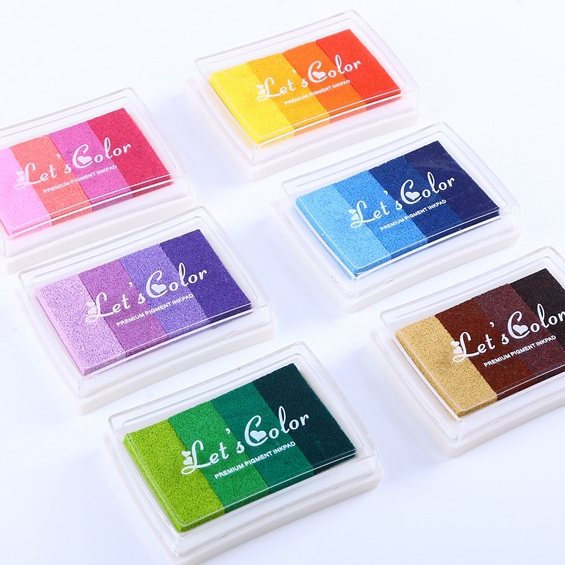 4 Cores Degradê Cor Dedo Pintura A Tinta Diário 