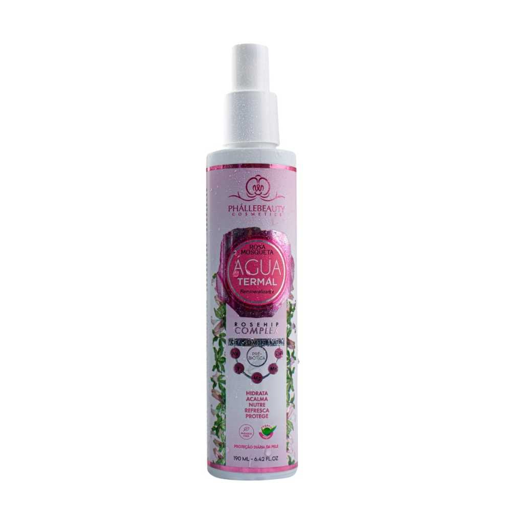 Agua termal de rosa mosqueta hidrata e acalma a pele phallebeauty