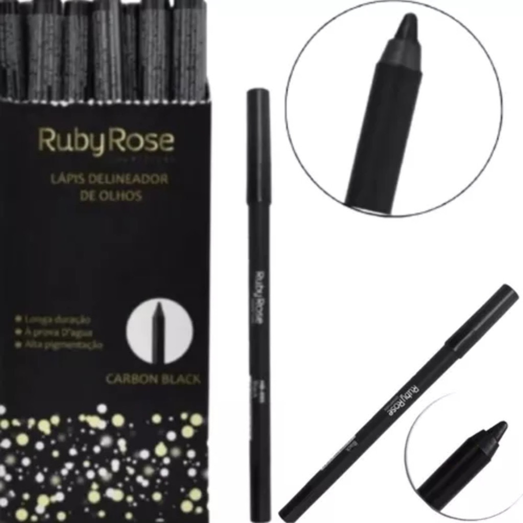Lápis Delineador Carbon Black HB050 À prova dagua – Ruby Rose nao retratio