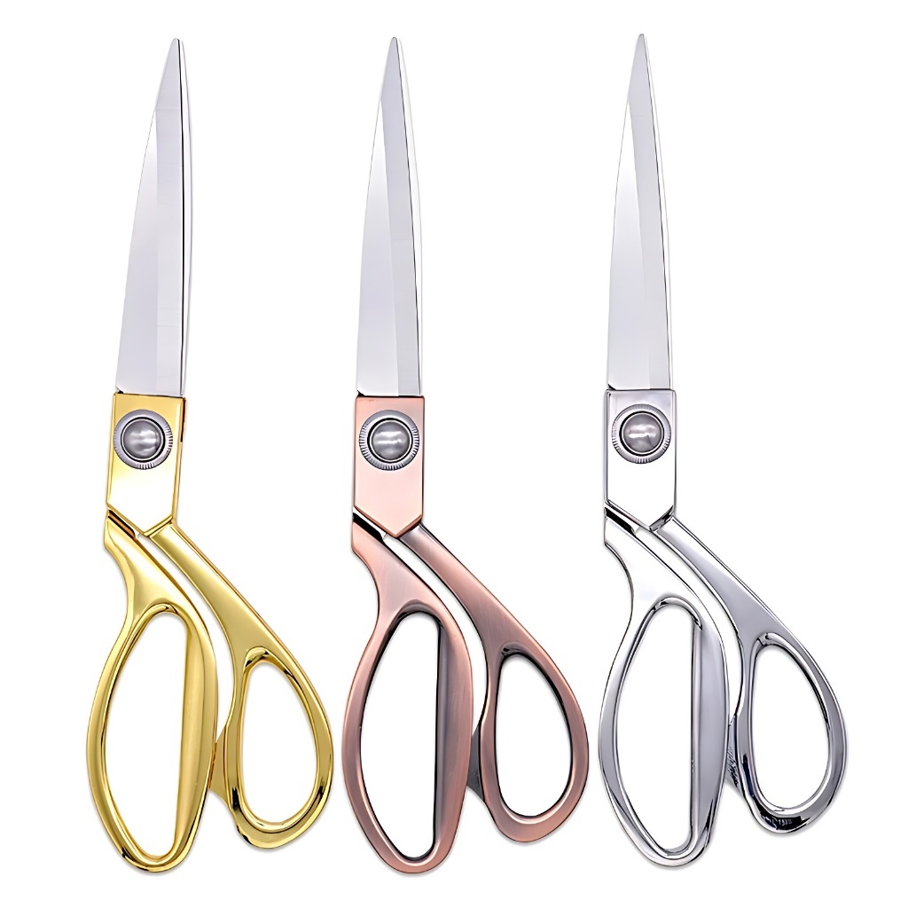 Tesoura Uso profissional dourada para costureira – Tesoura Tapeceiro Forjada Alfaiate Crina envio im