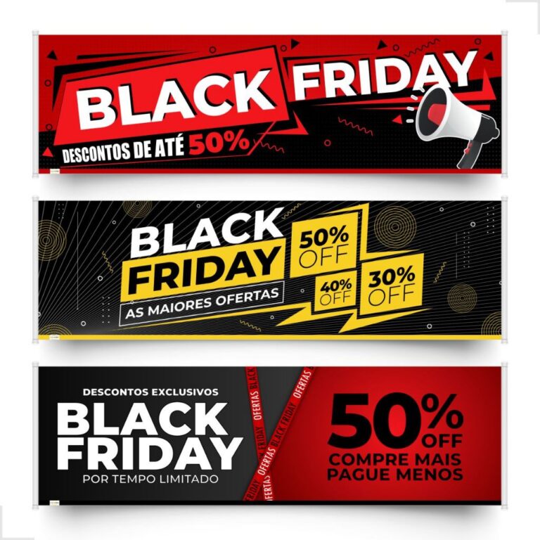 Faixa Black Friday 200x60cm Desconto Promoção