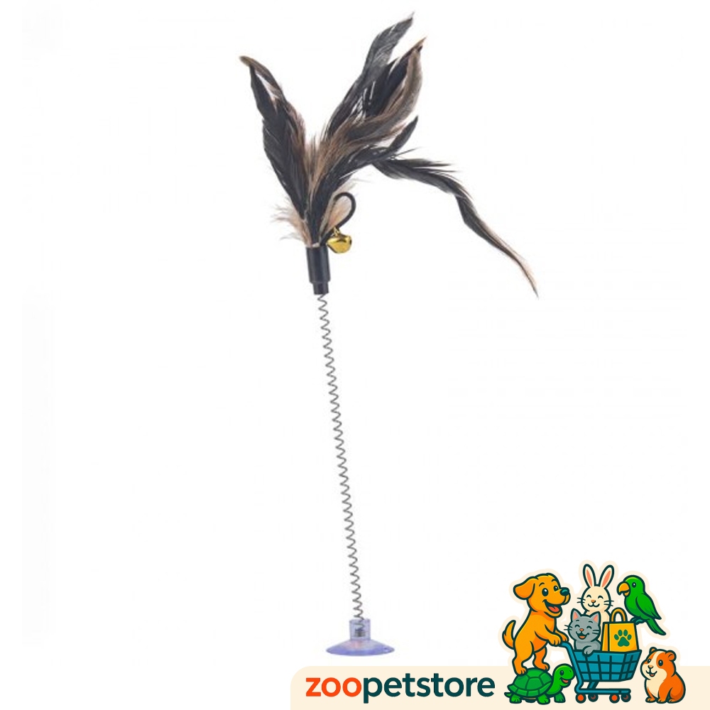 Varinha para Gatos com Penas e Ventosa para grudar