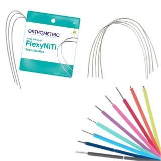 Kit 100 Borrachinhas Ortodônticas  + 2 Fios (Arco