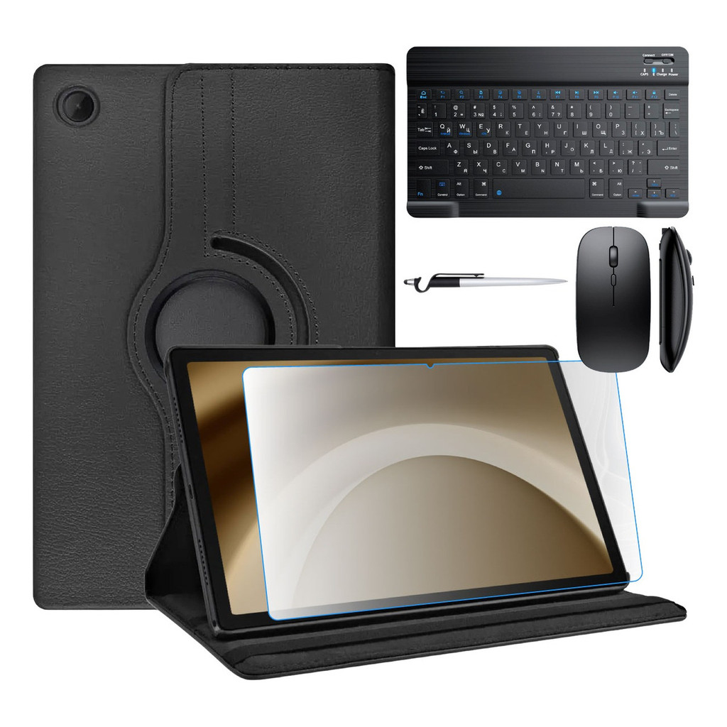 Capa para Tablet A9plus + Teclado Mouse + Película + Caneta