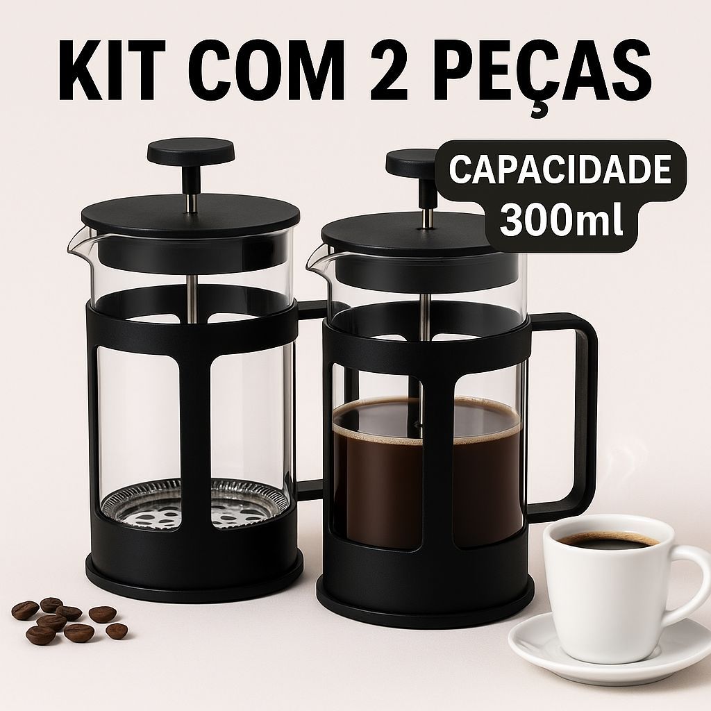 Cafeteira Prensa Francesa Café Cremeira 350ml