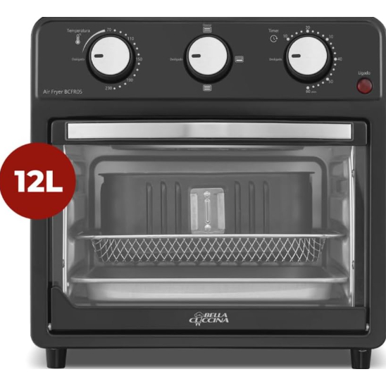 Air Fryer Bella Cuccina 12 Litros Forno 2 Grelhas 