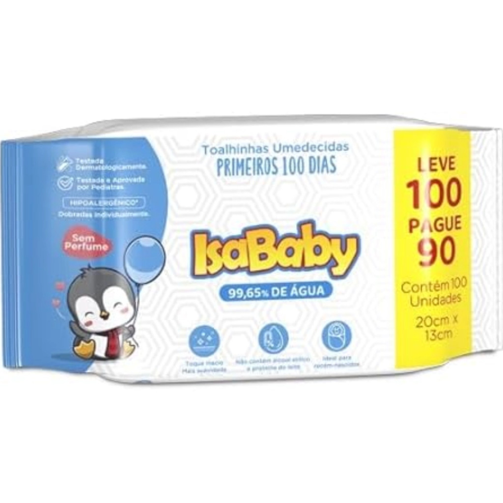 TOALHA UMEDECIDA ISABABY L100 P90 PRIMEIRO 100 DIAS