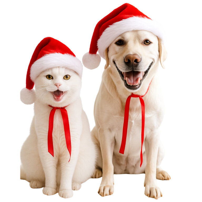 Chapéu Natalino Para Cães e Gatos Gorro Papai No