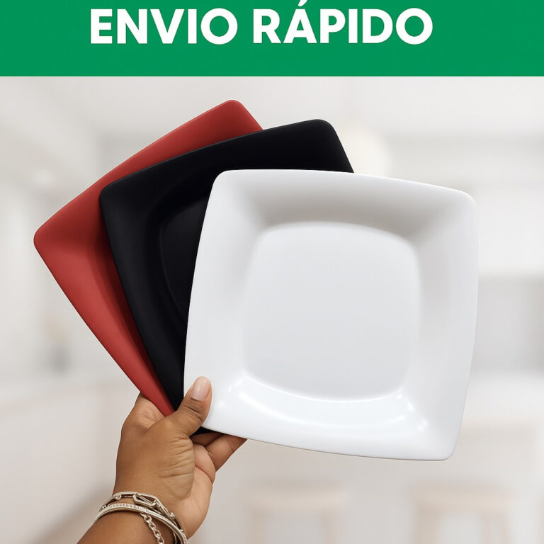 Kit 5 a 50 Pratos Quadrados Plástico resistentes 