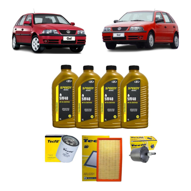 Kit Troca De Oleo E Filtros VW Gol Parati Saveiro 