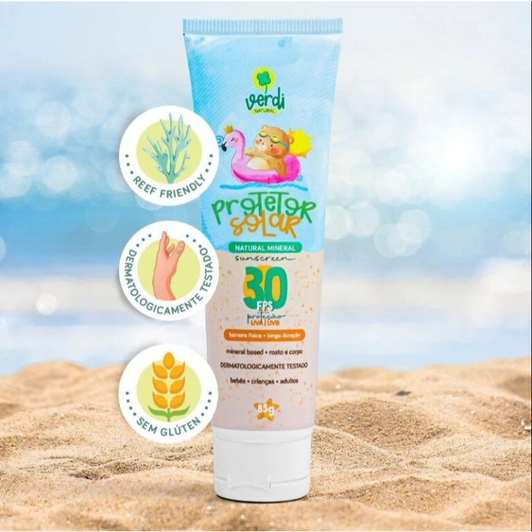Protetor Solar Natural Físico Mineral Vegano Org�