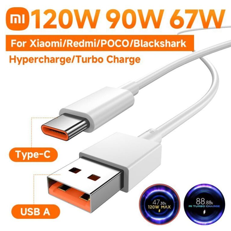 Cabo Original Xiaomi Tipo C Turbo 120W/90W/67W/45W
