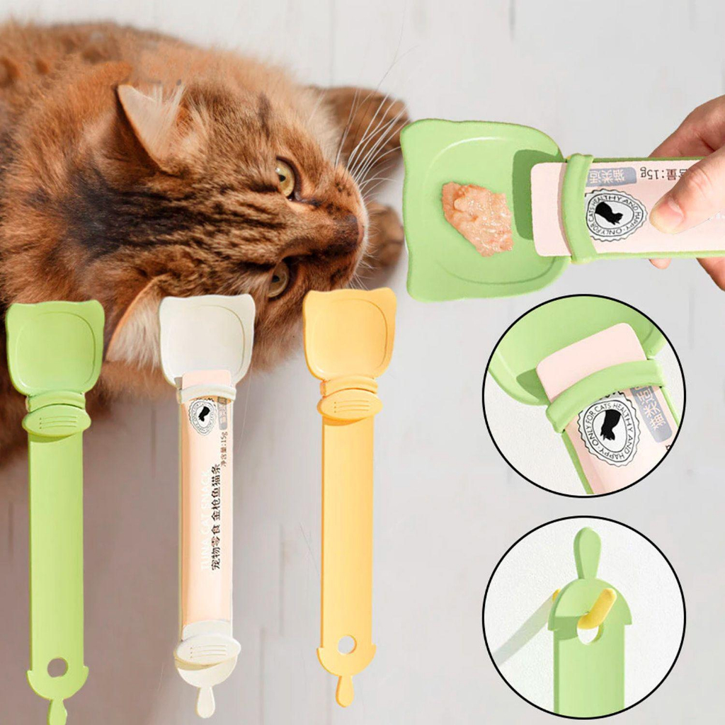 Colher Espremedoura de Sachê Para Gatos Espatula Inteligente – ELOO PET