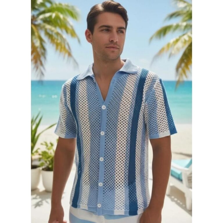Camisa Masculina Gola Polo Tricot Verão Tendênci