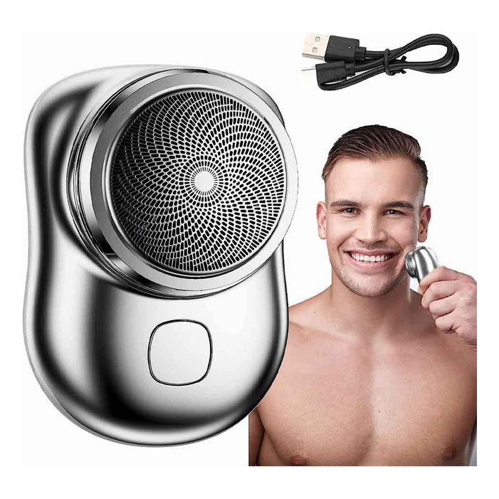 KIT Barbeador Elétrico Portátil USB-C à Prova d