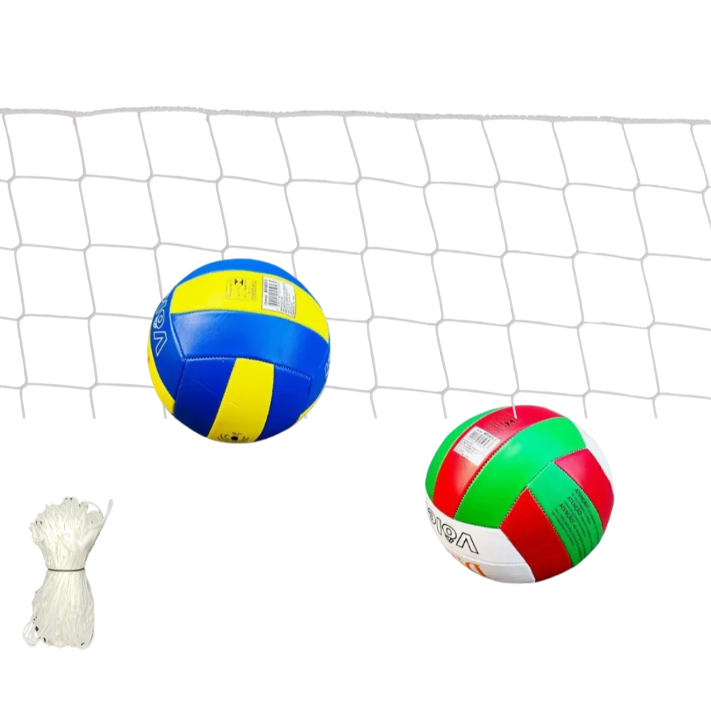 Rede de volei 4 metros + Bola semi PRO (Praia, Parque, Piscina)