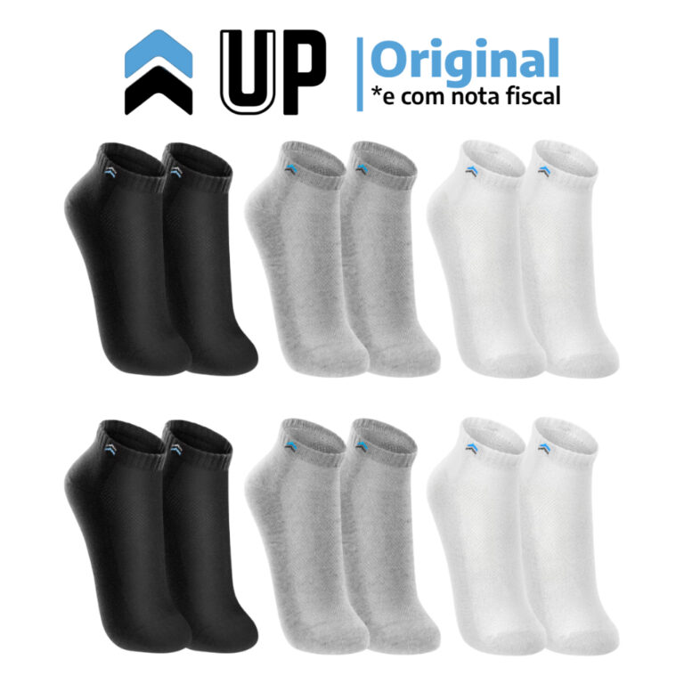 Kit 6 Pares Meias Up 3225 Soquete Cano Curto Baixo