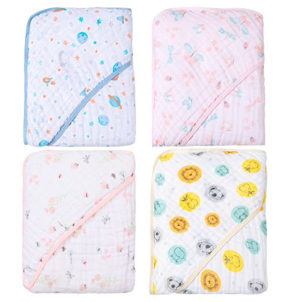 Toalha de Banho Fralda Soft com Capuz para Bebê  