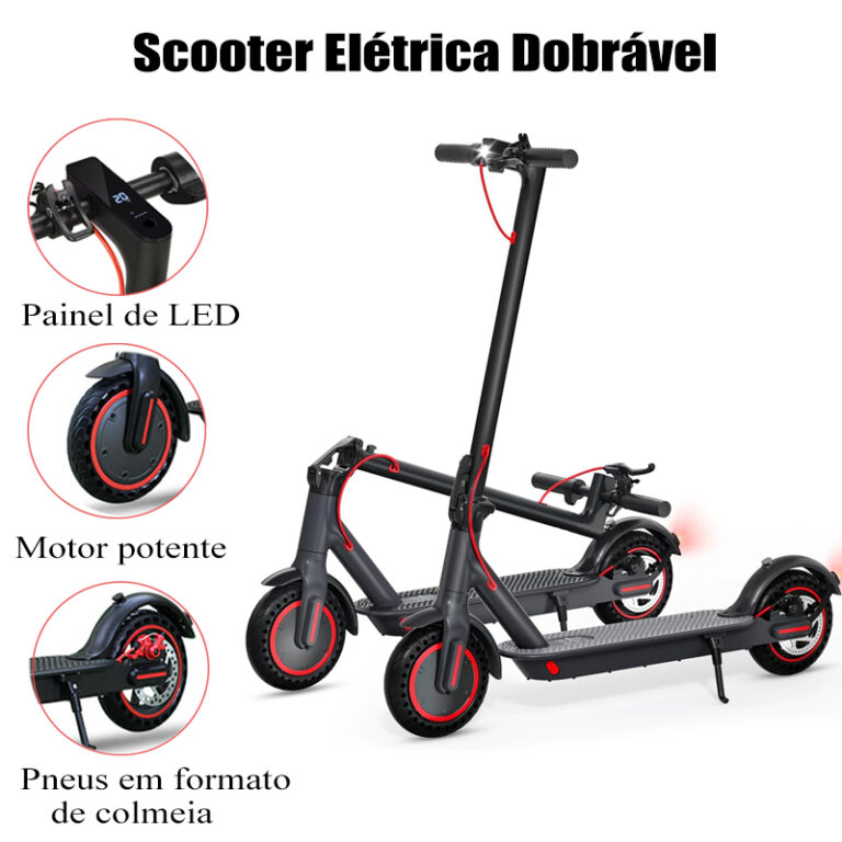 Patinete Elétrico Adulto Dobrável Turbo 350W 