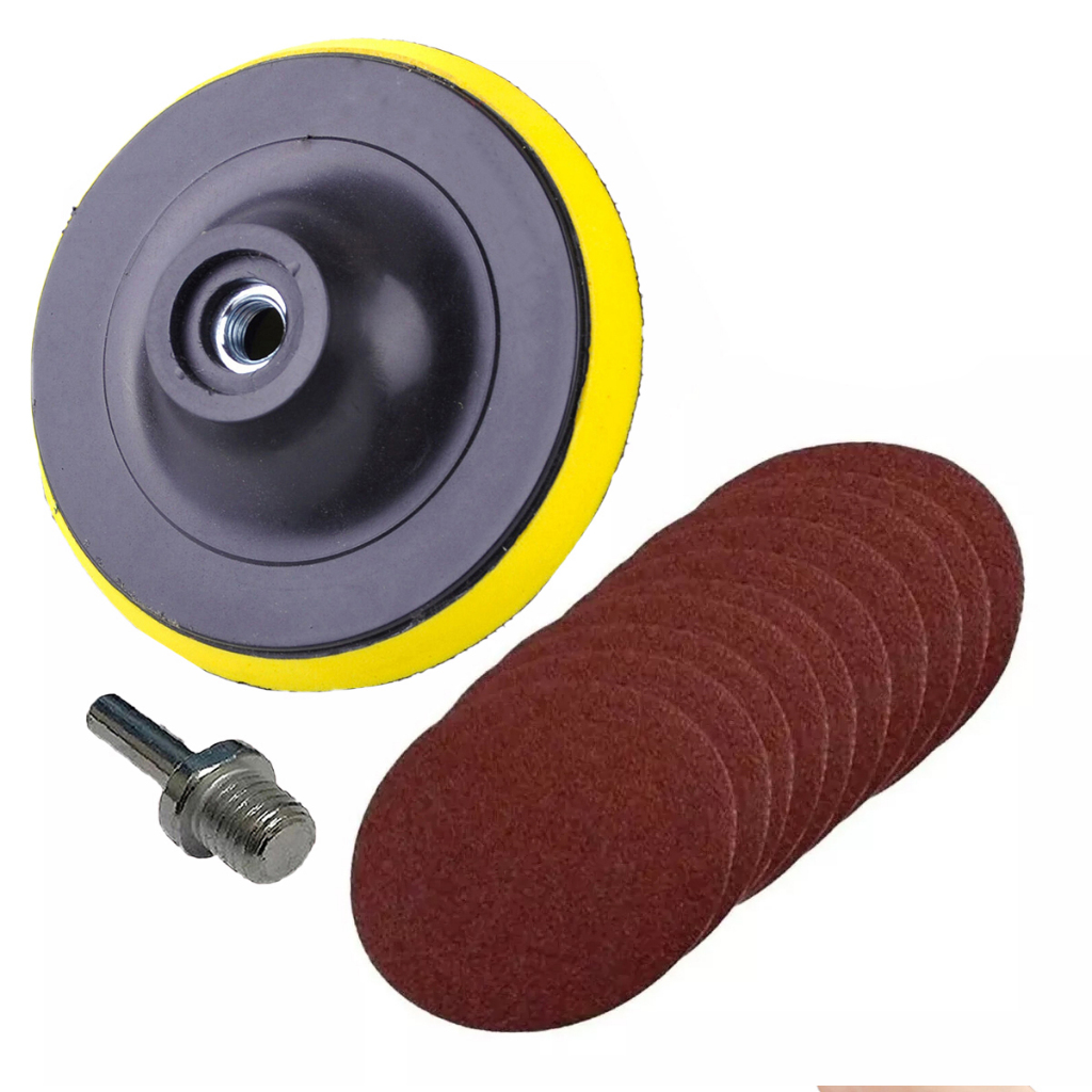 Kit 20 Lixas Parede Gesso Madeira + Suporte Boina P/ Lixa