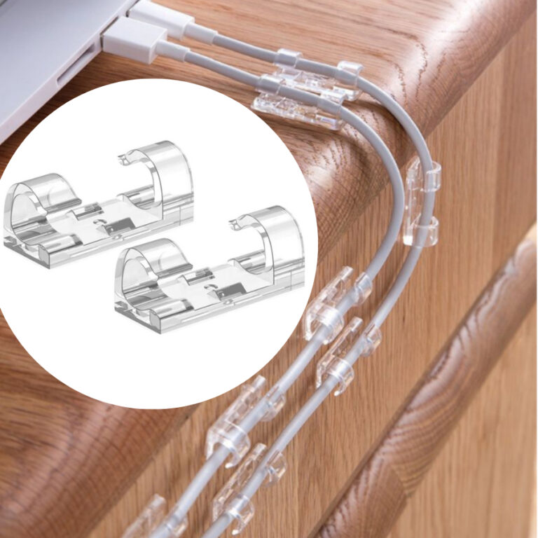 Kit 20UN 40UN 80UN  Presilha ABS Adesiva Organiza�