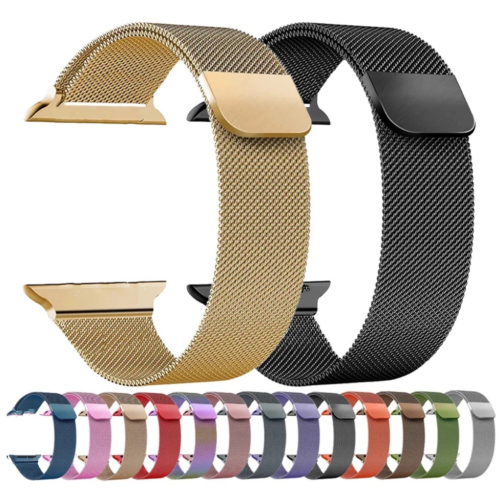 Pulseira de Metal Aço Para Smartwatch 49mm 46mm 45mm 44mm 42mm 41mm 40mm 38mm Apple Watch