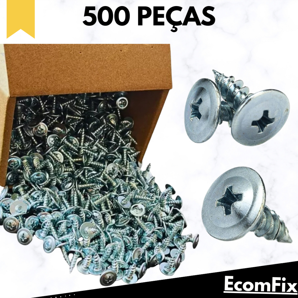 Parafuso Ponta Agulha 4,2×13 para Forro de PVC – Caixa Com 100 200 e 500 Peças