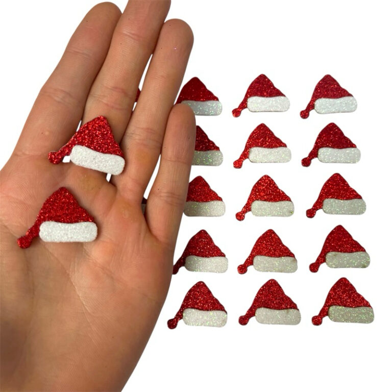 Kit 50 Adesivos Pet de Natal – Gorro Natalin