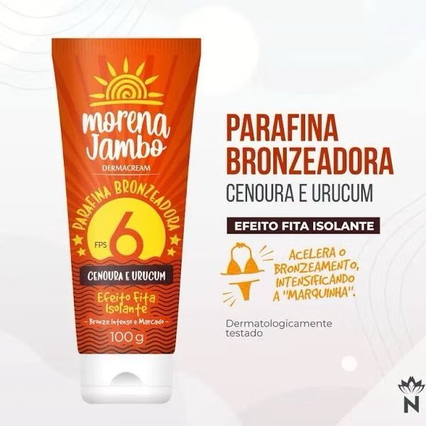 Parafina Bronzeadora Morena Jambo 100g FPS 6  Efei
