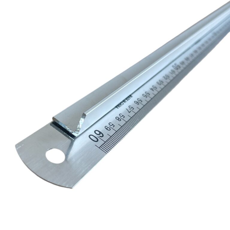 Régua de Metal Com Proteção Para Dedos Aço Ino