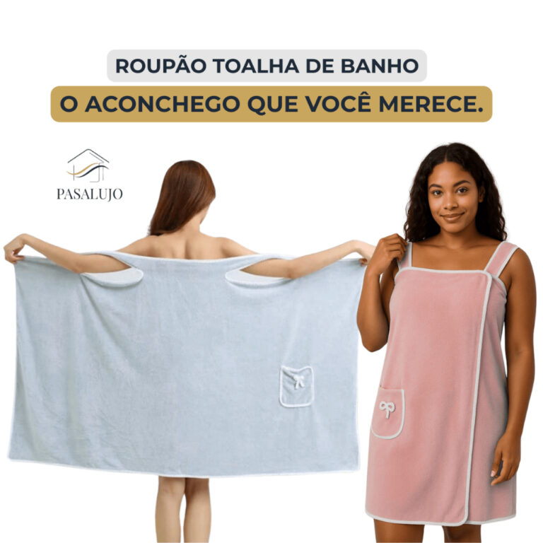 Toalha de Banho Roupão  Feminino Atoalhado Macio 