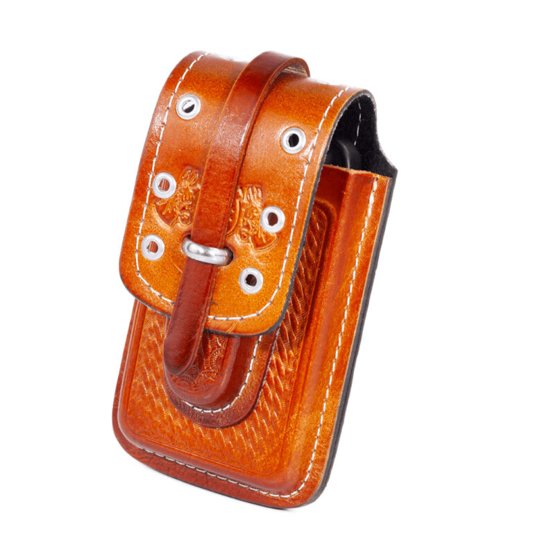 Bainha Com Ilhós Com Porta Canivete Em Couro Legi